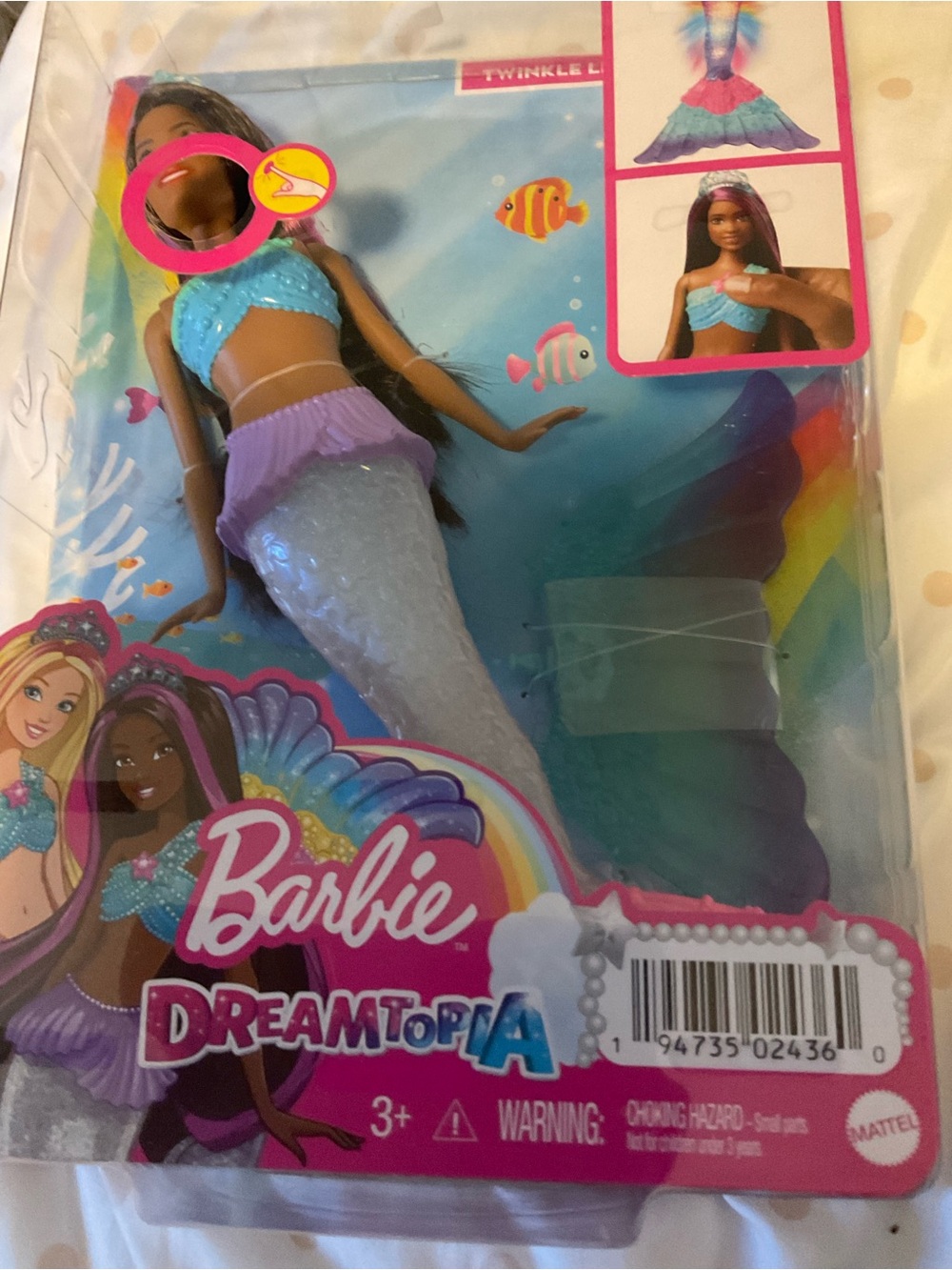 Mattel Barbie Dreamtopia Mermaid Doll Lights Up New